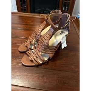 ROUTE 66 Erin High Heel Open Toe Ankle Strap Sandal Shoe Women's Size US 11